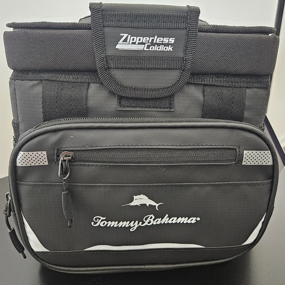 NWT Tommy Bahama Zipperless Lunch Cooler Shoulder Bag 9 Cans Deep Freeze